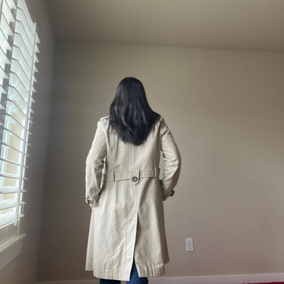 Zara Basic Trench Coat Beige - Picture 2 of 5